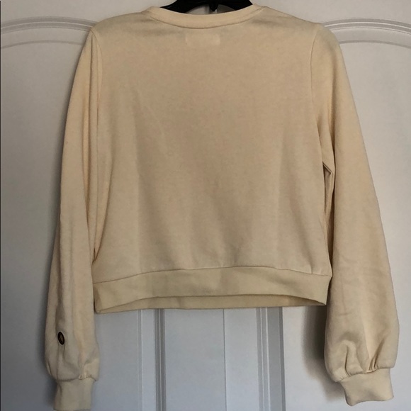 💋WOMEN’S POPSUGAR ANGORA STYLE GROMMET SWEATSHIRT - Picture 5 of 8